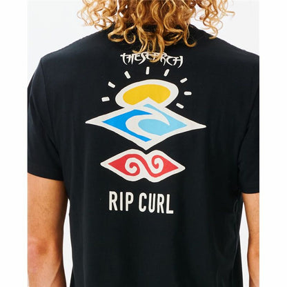 Heren-T-Shirt met Korte Mouwen Rip Curl Search Essential Zwart