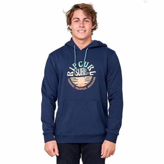 Herenhoodie Rip Curl Down The Line Pop Over Donkerblauw