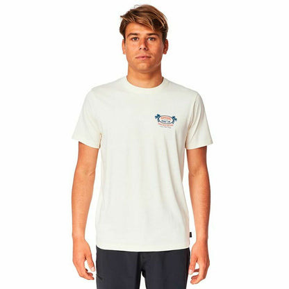 Heren-T-Shirt met Korte Mouwen Rip Curl FB Tee Wit