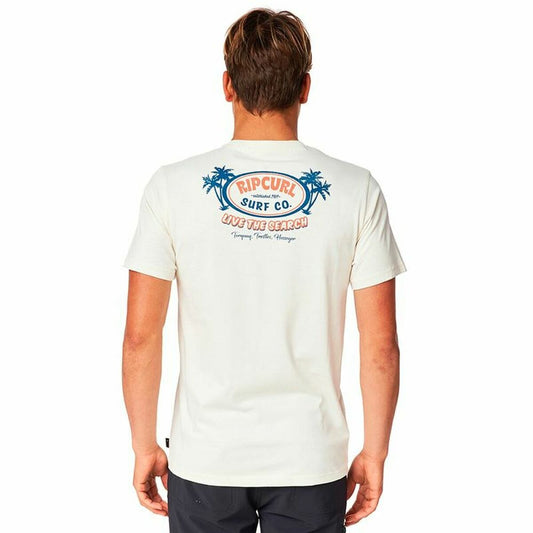 Heren-T-Shirt met Korte Mouwen Rip Curl FB Tee Wit