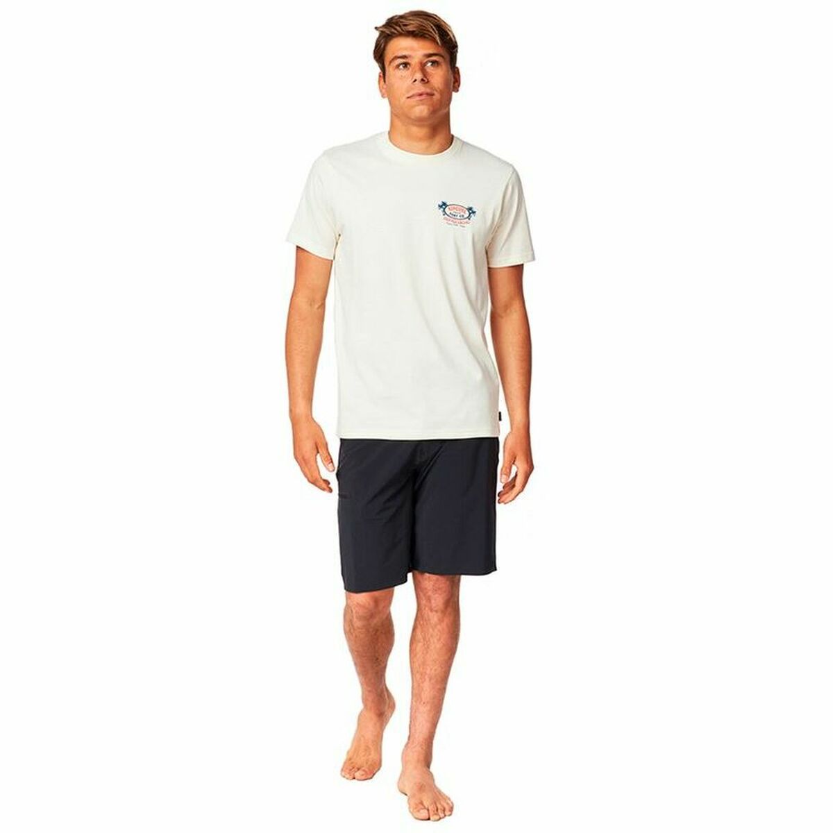 Heren-T-Shirt met Korte Mouwen Rip Curl FB Tee Wit