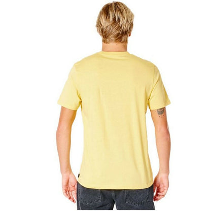 Heren-T-Shirt met Korte Mouwen Rip Curl Yeh Mumma Geel