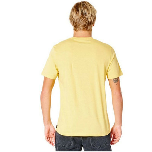 Heren-T-Shirt met Korte Mouwen Rip Curl Yeh Mumma Geel