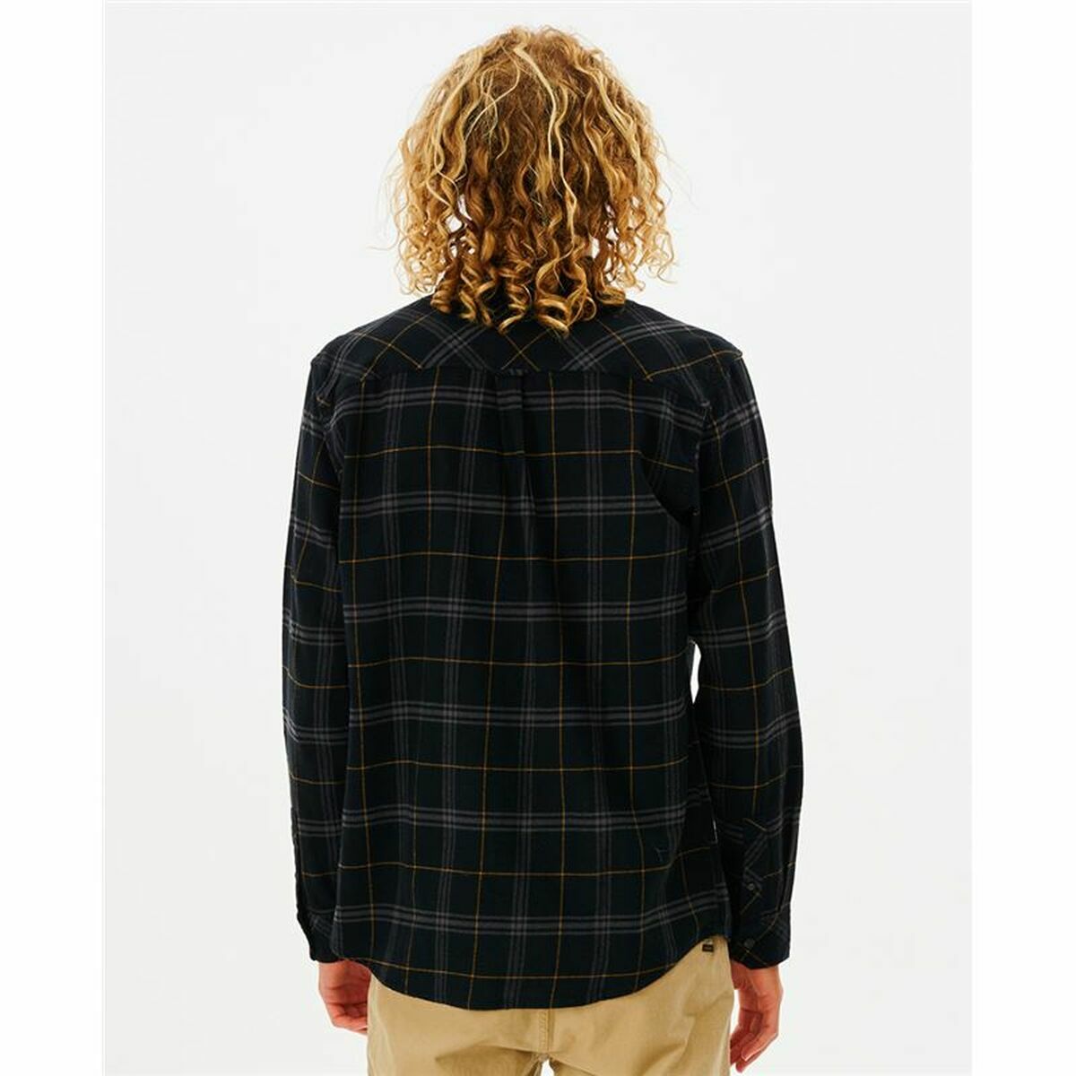 Herenshirt met Lange Mouwen Rip Curl Checked in Flannel Franela Zwart