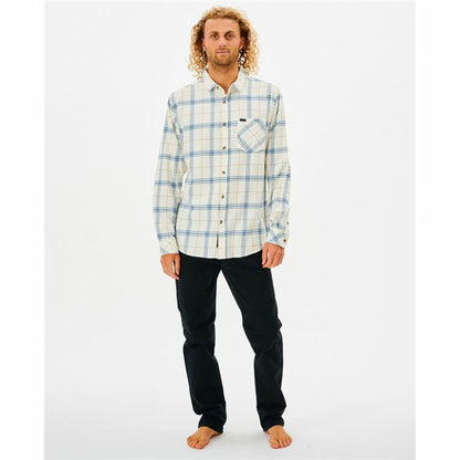 Herenshirt met Lange Mouwen Rip Curl Checked in Flannel Franela Wit