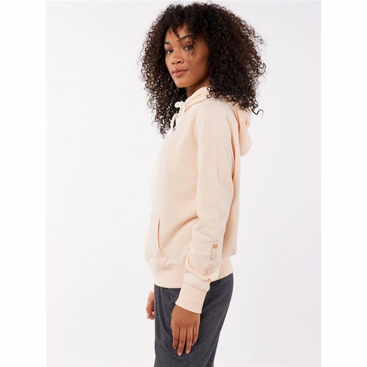 Dameshoodie Rip Curl Re Entry Licht Roze