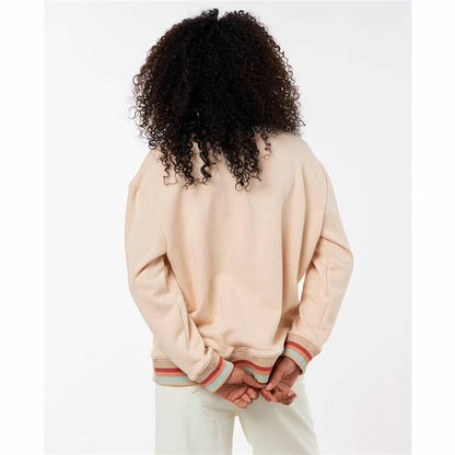 Damessweater zonder Capuchon Rip Curl Crew Striped Lichtbruin