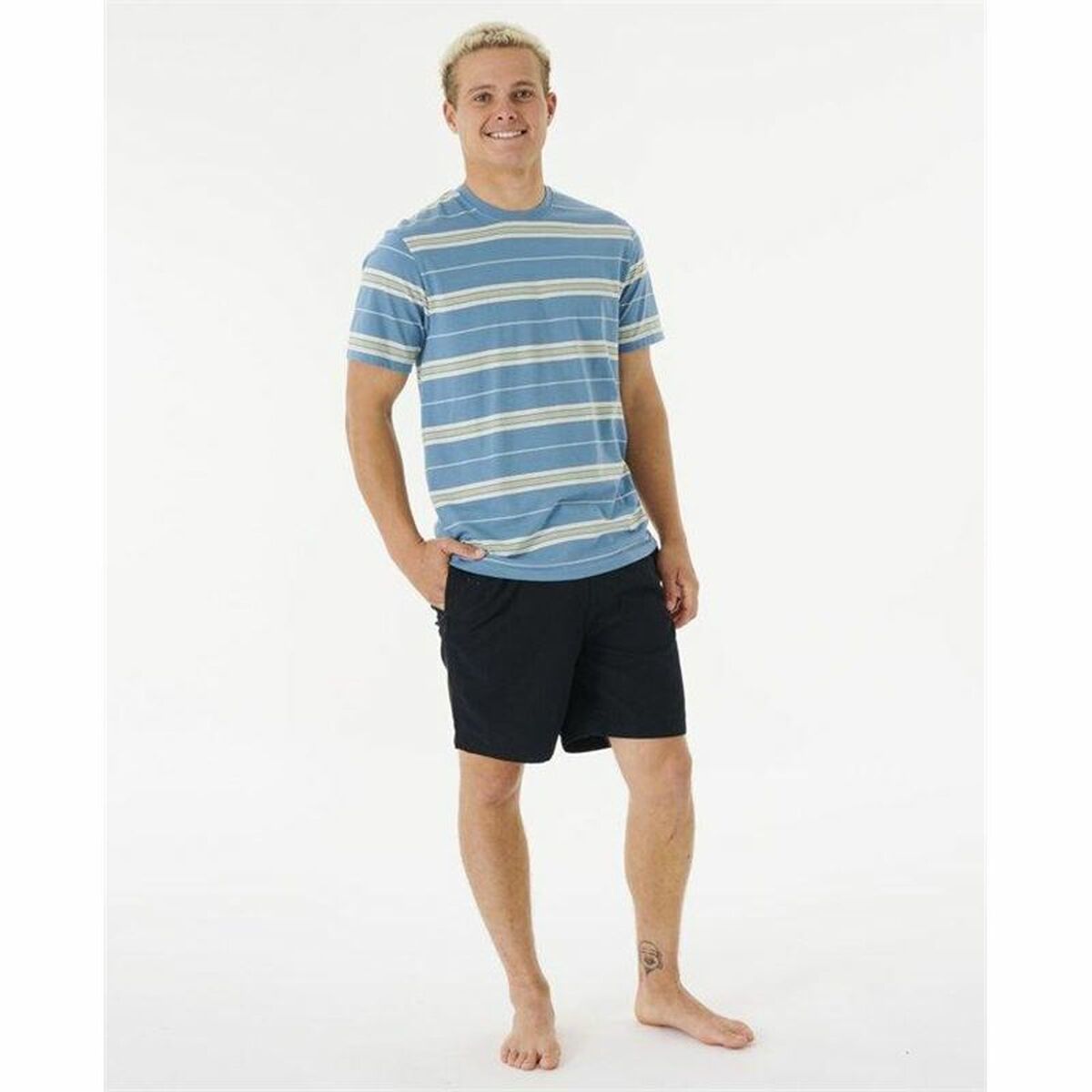 Shirt Rip Curl Surf Revival Stripe Aquamarijn Mannen