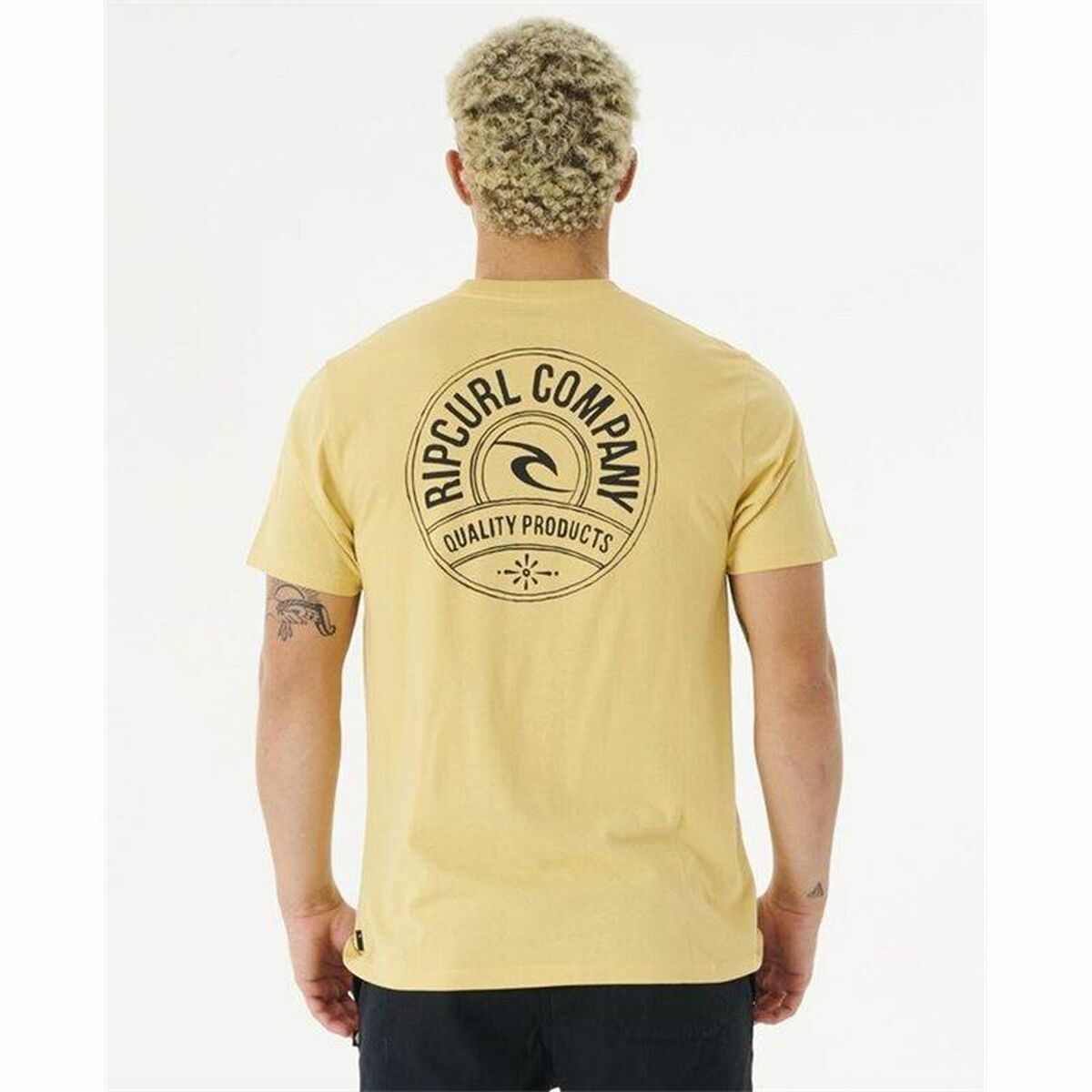 Shirt Rip Curl Stapler Geel Mannen
