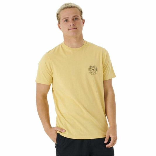 Shirt Rip Curl Stapler Geel Mannen