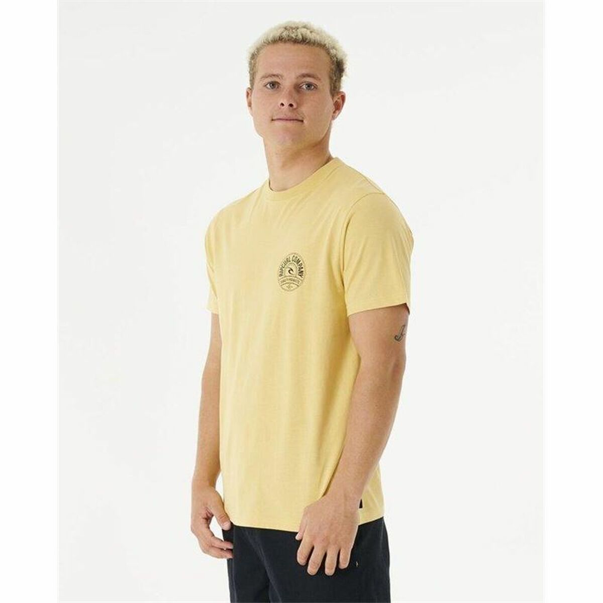 Shirt Rip Curl Stapler Geel Mannen