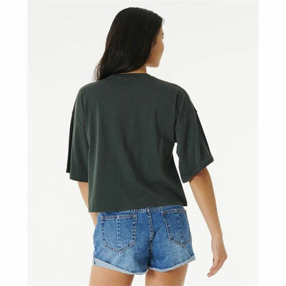 Dames-T-Shirt met Korte Mouwen Rip Curl Barrelled Heritage Zwart