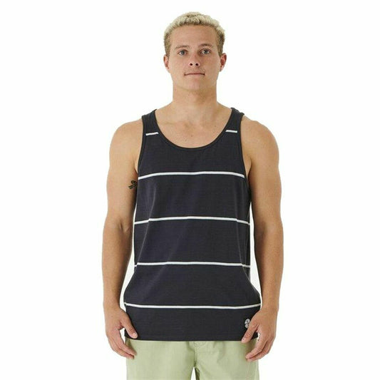 Heren Mouwloos T-shirt Rip Curl Swc Rails Tank Zwart Mannen