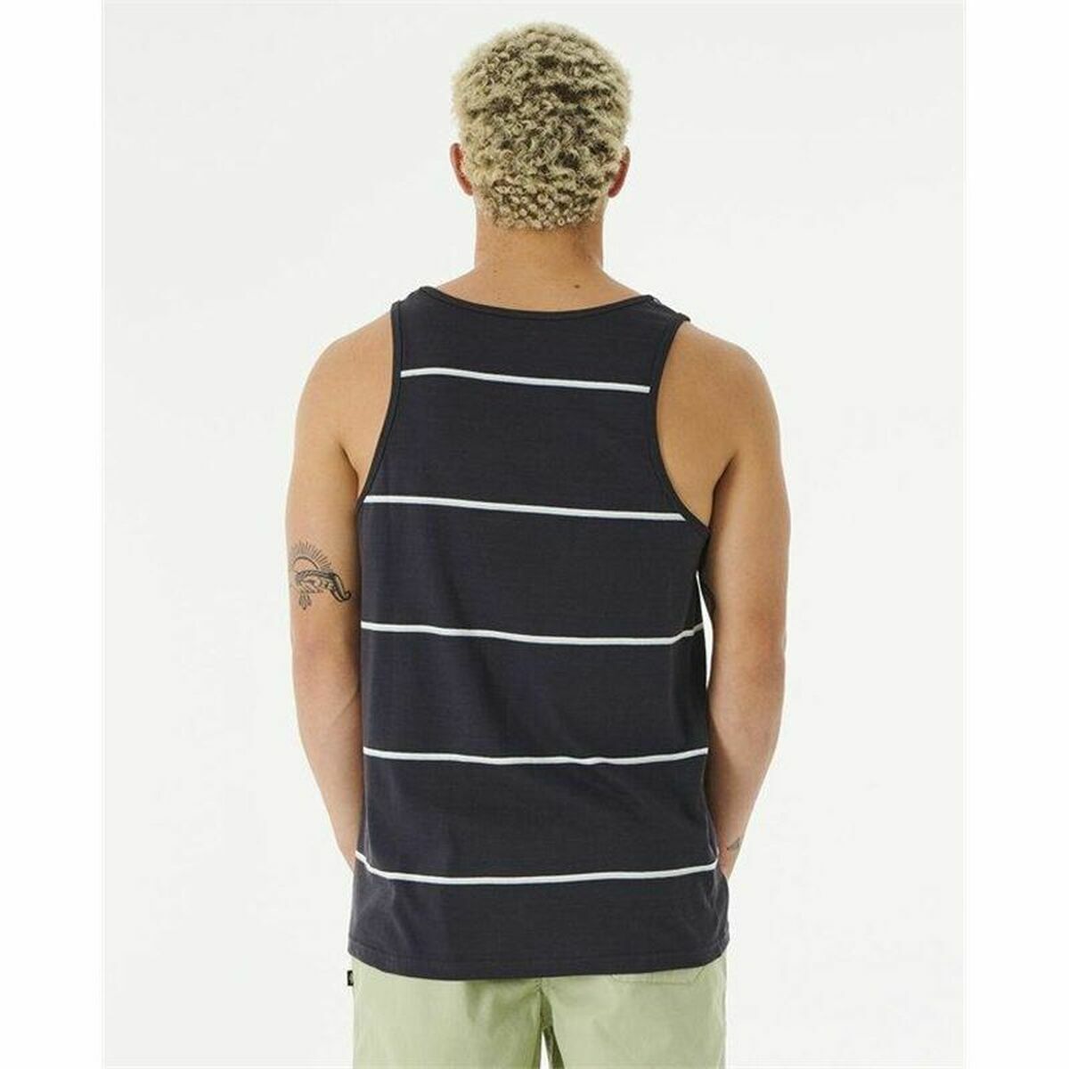 Heren Mouwloos T-shirt Rip Curl Swc Rails Tank Zwart Mannen