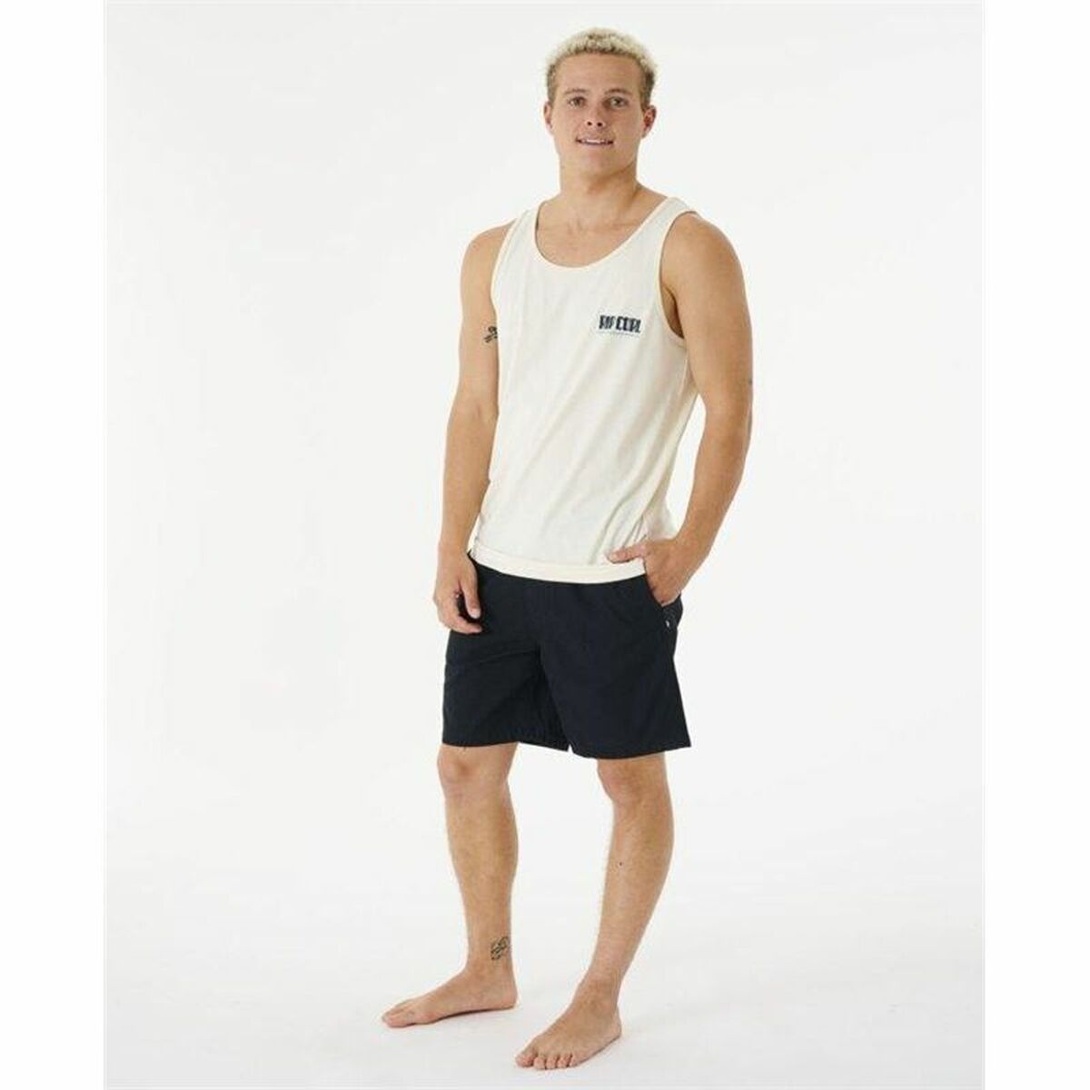 Heren Mouwloos T-shirt Rip Curl Soul Arch Tank Wit Mannen