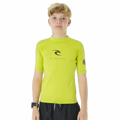 Shirt Rip Curl Corps S/S Rash Geel Branding Lycra
