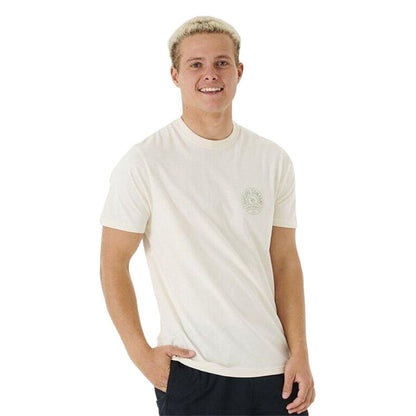 Heren-T-Shirt met Korte Mouwen Rip Curl Stapler Wit