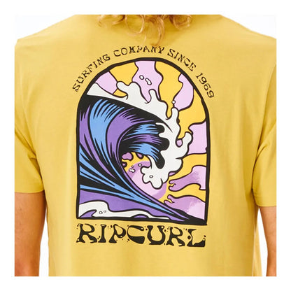 Heren-T-Shirt met Korte Mouwen Rip Curl Geel Mannen