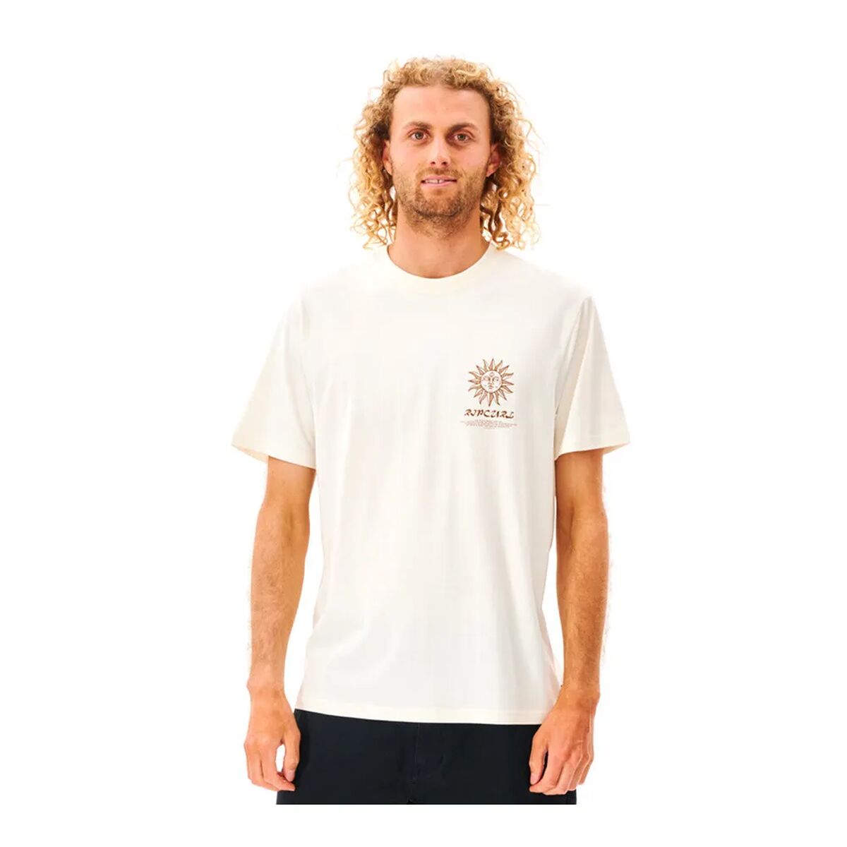 Heren-T-Shirt met Korte Mouwen Rip Curl Wit