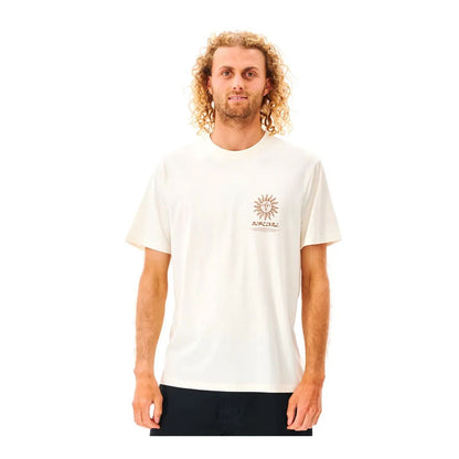 Heren-T-Shirt met Korte Mouwen Rip Curl Wit