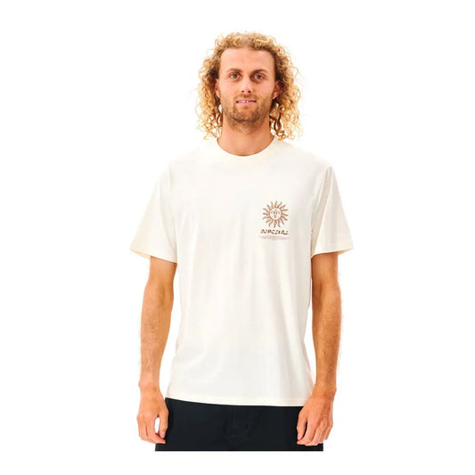 Heren-T-Shirt met Korte Mouwen Rip Curl Wit