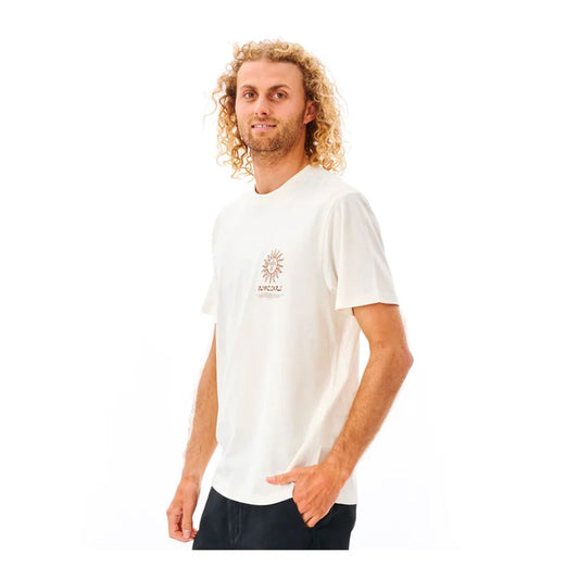 Heren-T-Shirt met Korte Mouwen Rip Curl Wit