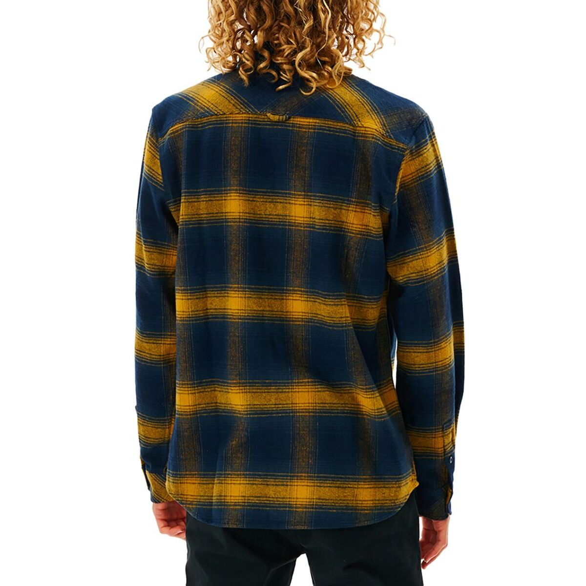 Herenshirt met Lange Mouwen Rip Curl Count Geel Blauw Franela