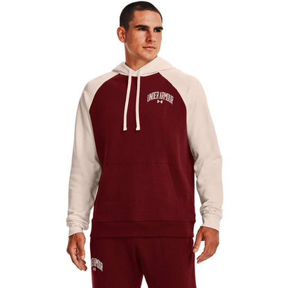Herenhoodie Under Armour Donkerrood