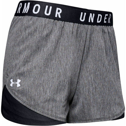 Sportbroeken voor Dames Under Armour Play Up 3.0 Twist Donker grijs Zwart